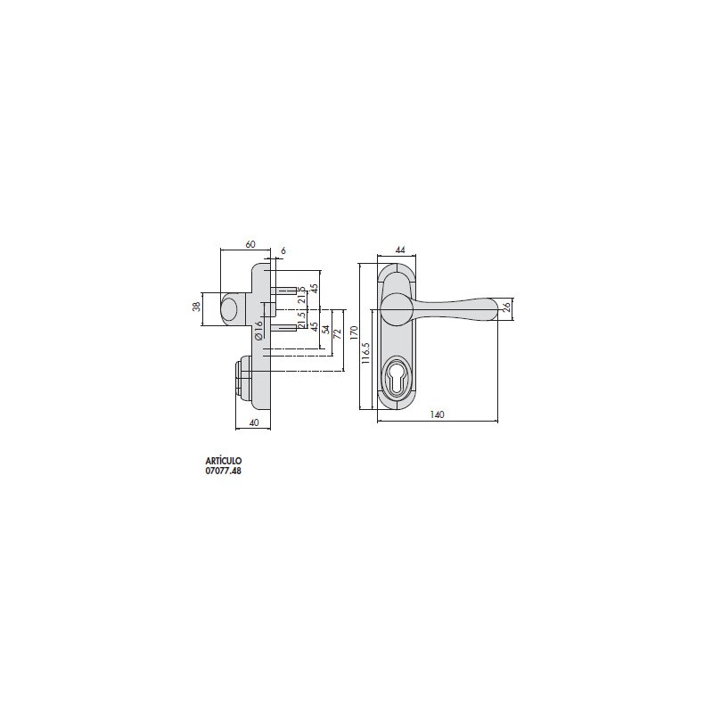 MANILLA CONDENABLE POR LLAVE TOUCH ESCUDO LARGO