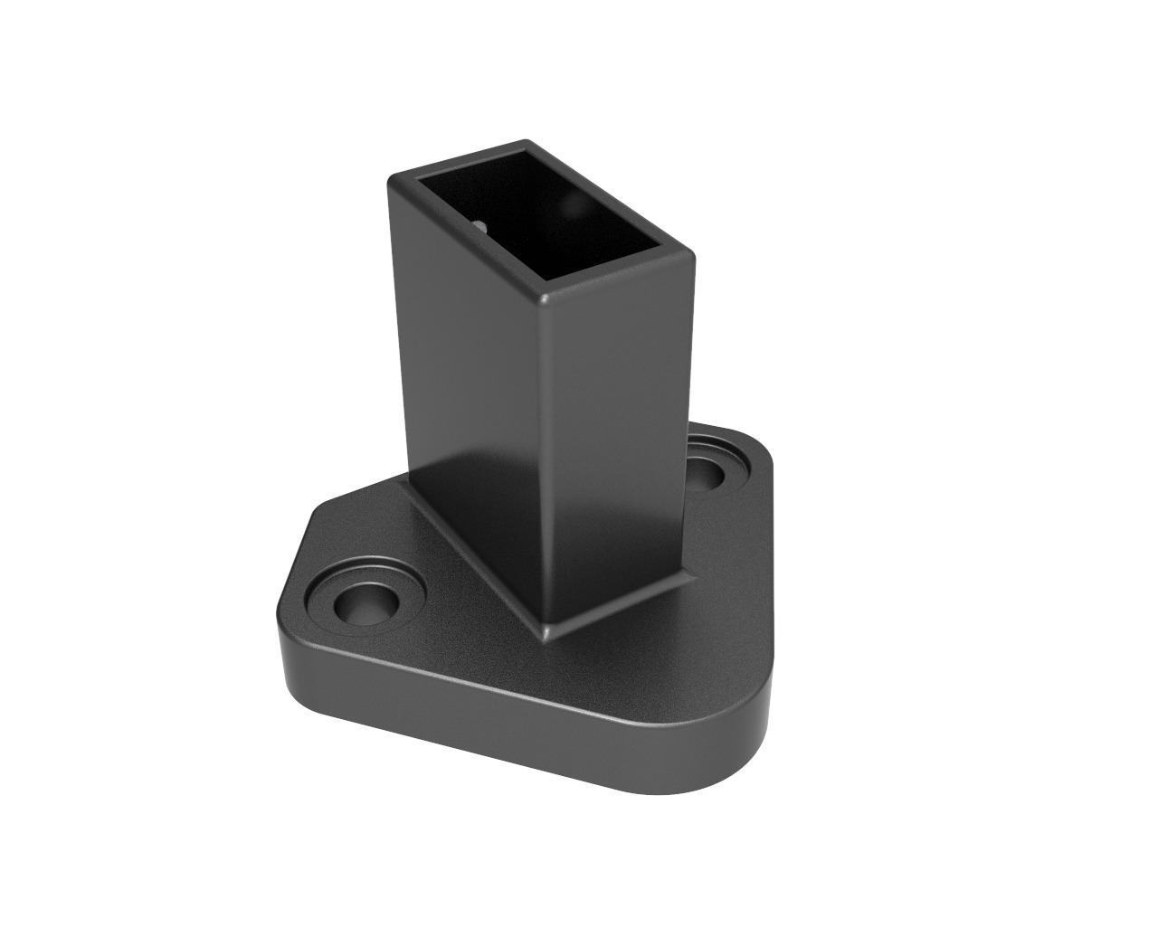 BASE PARA TUBO 40X20 C/PRISIONERO NEGRO
