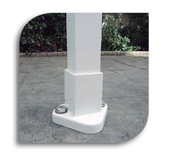 BASE PARA TUBO 40X20 C/PRISIONERO NEGRO