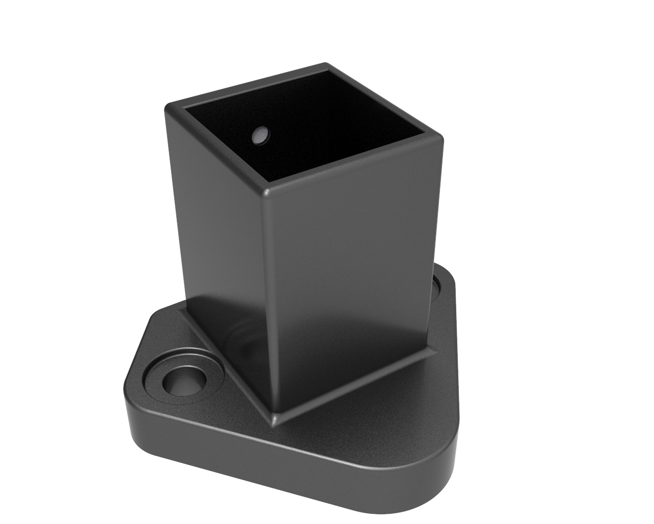 BASE PARA TUBO 40X40 C/PRISIONERO NEGRO