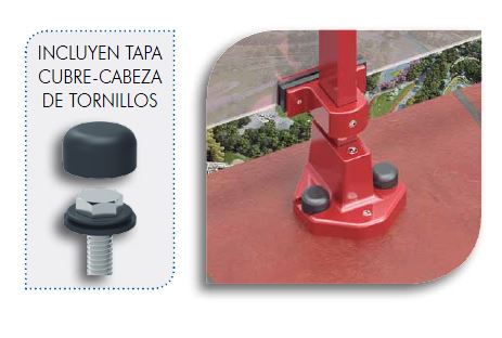BASE NIVELANTE CON CUÑA 40X40 mm NEGRO