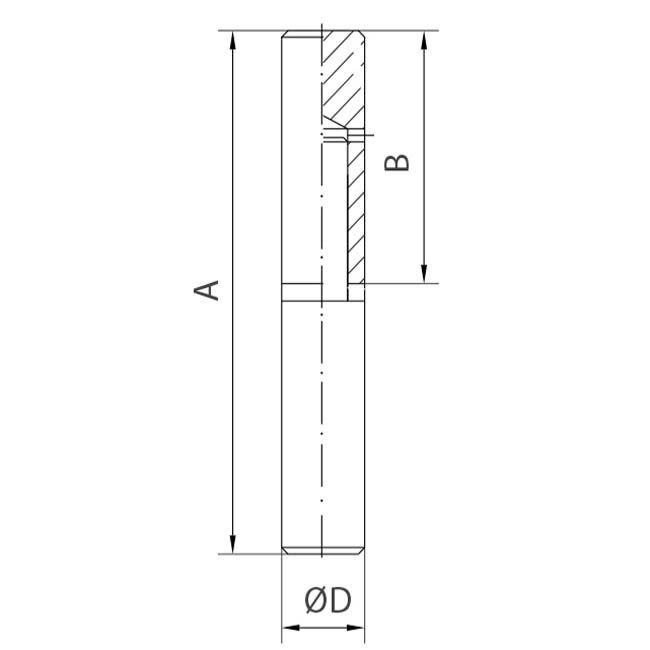 BISAGRA NUDO TORNEADO ARANDELA LATON 16 X100 MM