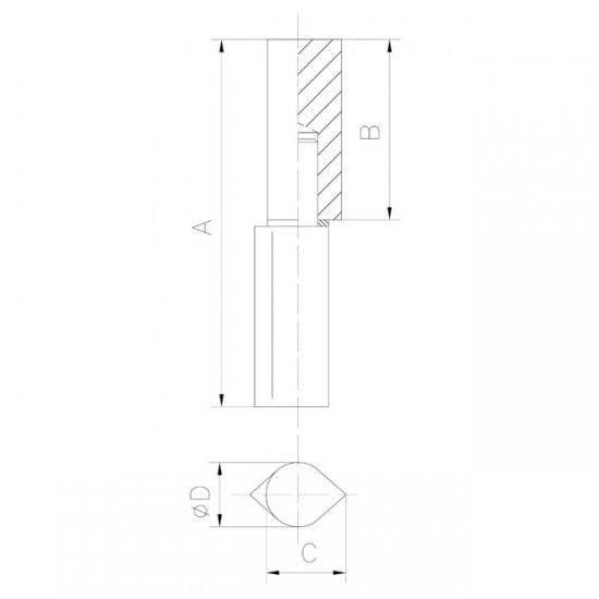 BISAGRA GOTA ARANDELA LATON 14 X 100 MM