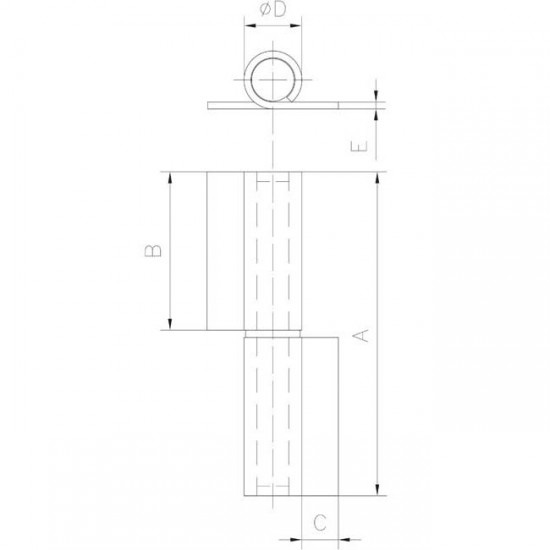 BISAGRA PALA ARANDELA LATON 18 X 110 MM