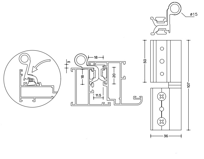 BISAGRA SA EUR.RG.203 INOX IZD.