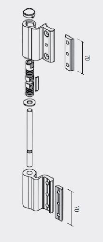 BISAGRA MR 9100 DR. PLATA