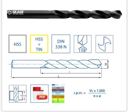 BROCA AC.RAPIDO 14MM CORTA