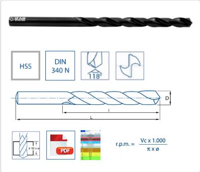 BROCA AC.RAPIDO 5,5MM LARGA