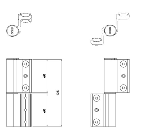 BISAGRA STAC ACRUX PUERTA BLANCO DCH
