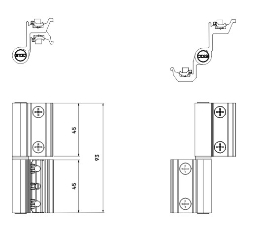 BISAGRA STAC CARINA PLUS REGULABLE RAL ESP 1 DCH.