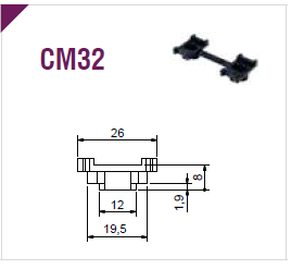 CALZO CM-32 26X8MM P/MULTIPUNTO NEGRO