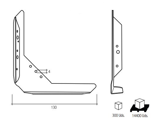 CARTABON METAL PREMARCO PLEGADO 150X150