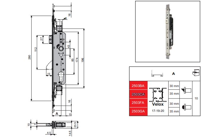 CERRADERO ANTIROBO FAPIM SISTEMA VELOX 19-20