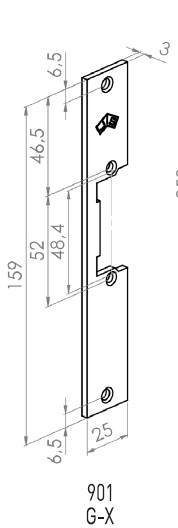 CERR.ELECTRICO INVERSO 1711/901G FRENTE GRIS