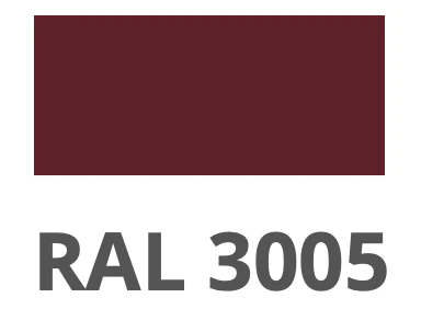 CHAPA 3 X 1.25 X 1 RAL 3005 MATE 1CARA