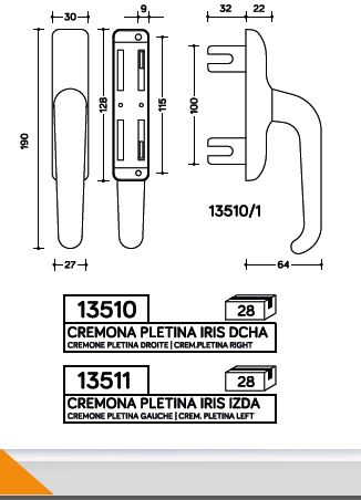 CREMONA SA PLET.GIRO IRIS DCH NEGRO