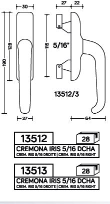 CREMONA SA 5/16 IRIS BLANCO DCH.