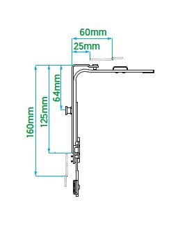 ANGULO DE REENVIO CORTO VORNE 160 UC1 X 60