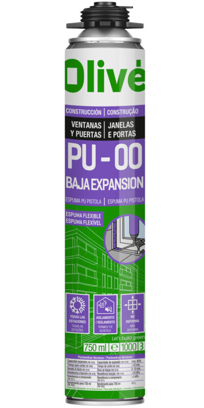ESPUMA POLIURETANO PISTOLA PU-00 Olive VERDE