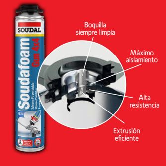 ESPUMA POLIURETANO PISTOLA SOUDAL 4X4 DURAVALVE