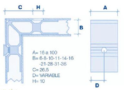 ESC.LORD.TUBULAR 40X40 T-3736-D