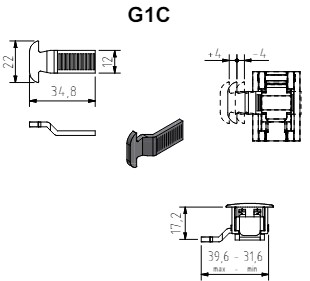 GANCHO INOX LINEA STAR G1C ALUALPHA