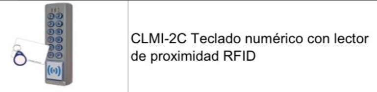 CLMI-2C TECLADO NUMERICO C/LECTOR PROXIMIDAD RFID