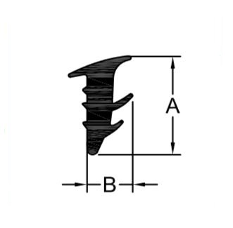 GOMA C-12 NEGRO HUECO 4 MM.