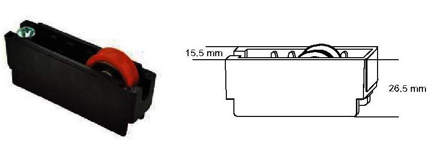 RUEDA A300 NYLON FIJA