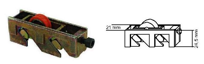 RUEDA SLIDER ZAMAK REGULABLE