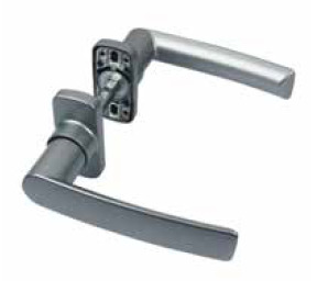 MANIVELA DOBLE HERA INDUSTRIAL PLATA