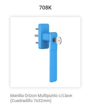 MANILLA ALUALPHA ORIZON MULTIPUNTO C/LLAVE BLANCO