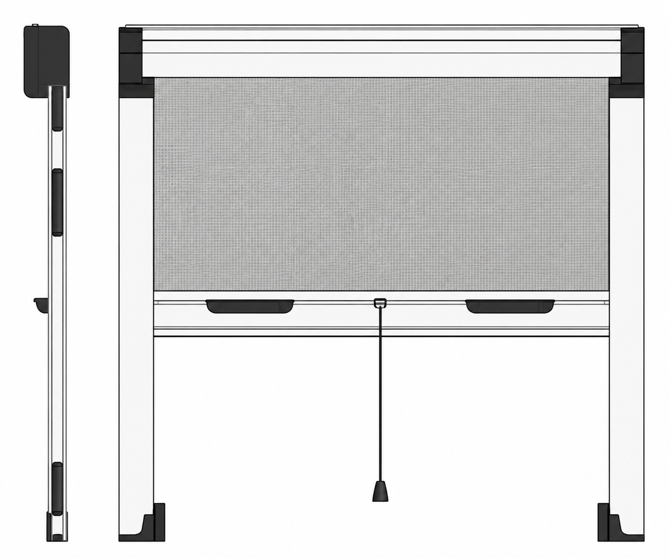 MOSQUITERA ENROLLABLE RECORTABLE 160X160 BLANCO