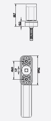 MANILLA MULTIPUNTO QUAD 5160 C/LLAVE LAC.NEGRO