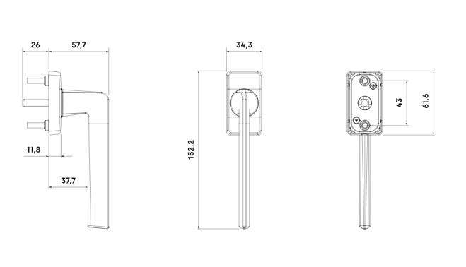 MANIVELA STAC LAMBDA PRO 7115 BLANCO UND.