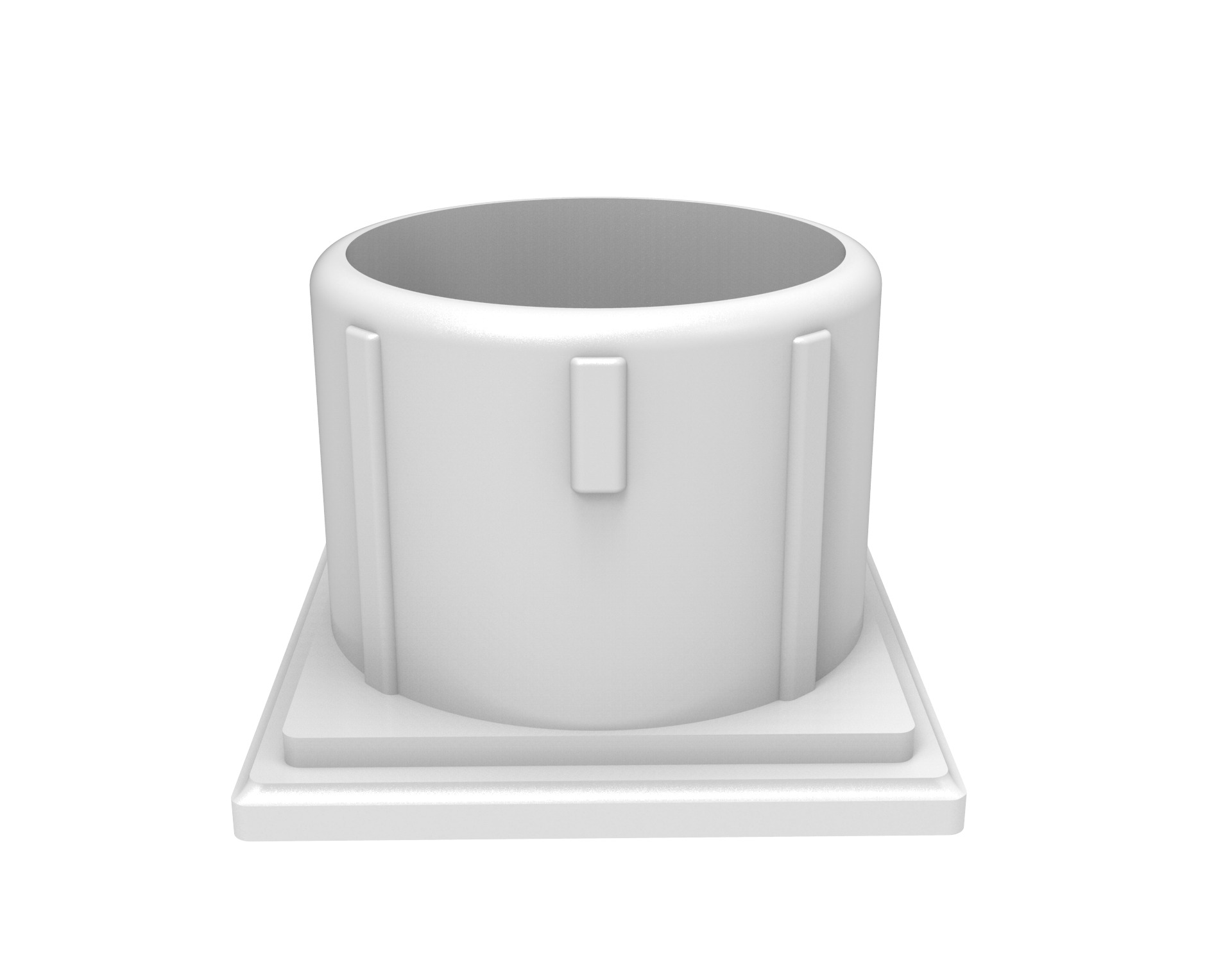 MULTIBASE 100X100 PARA TUBO 80-100 Ø BLANCO