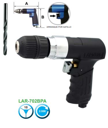 TALADRO PORTABROCAS DE 10 MM AUT. LAR-702BPA