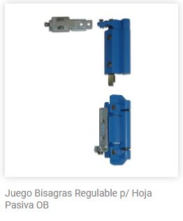 OB ALUALPHA JGO.BISAGRAS H.PASIVA INOX G2