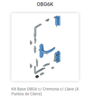 KIT BASE ALUALPHA C/LLAVE OSCILOBATIENTE NEGRO