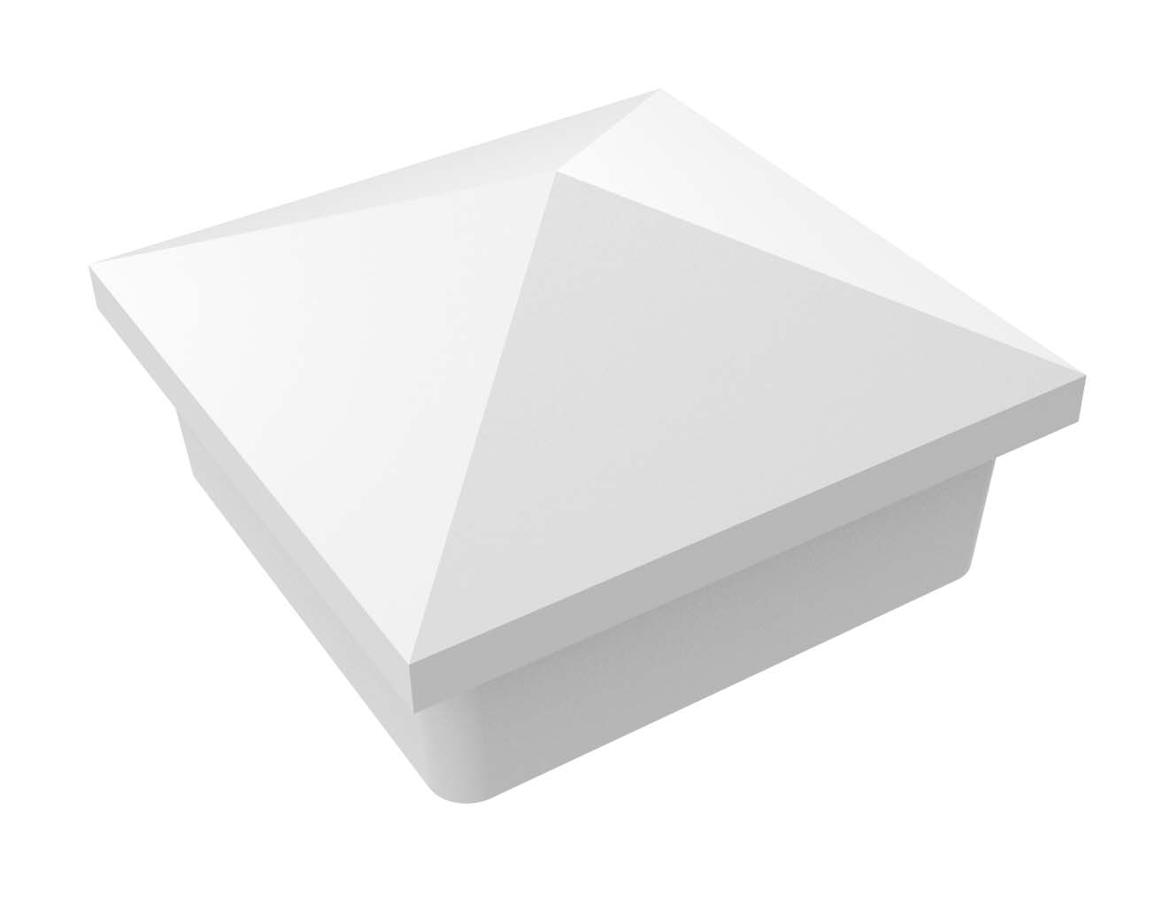 REMATE PIRAMIDE ALUM. TUBO 60X60 BLANCO