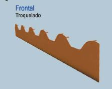 REMATE FRONTAL TEJA RC TROQUELADO 1MTS. ISOPAN