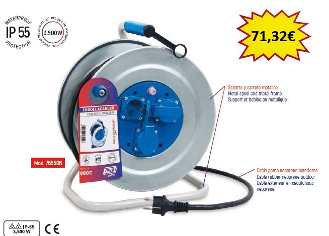 PROLONGADOR EXTENSIBLE 25 METROS 3X1.5 IP55