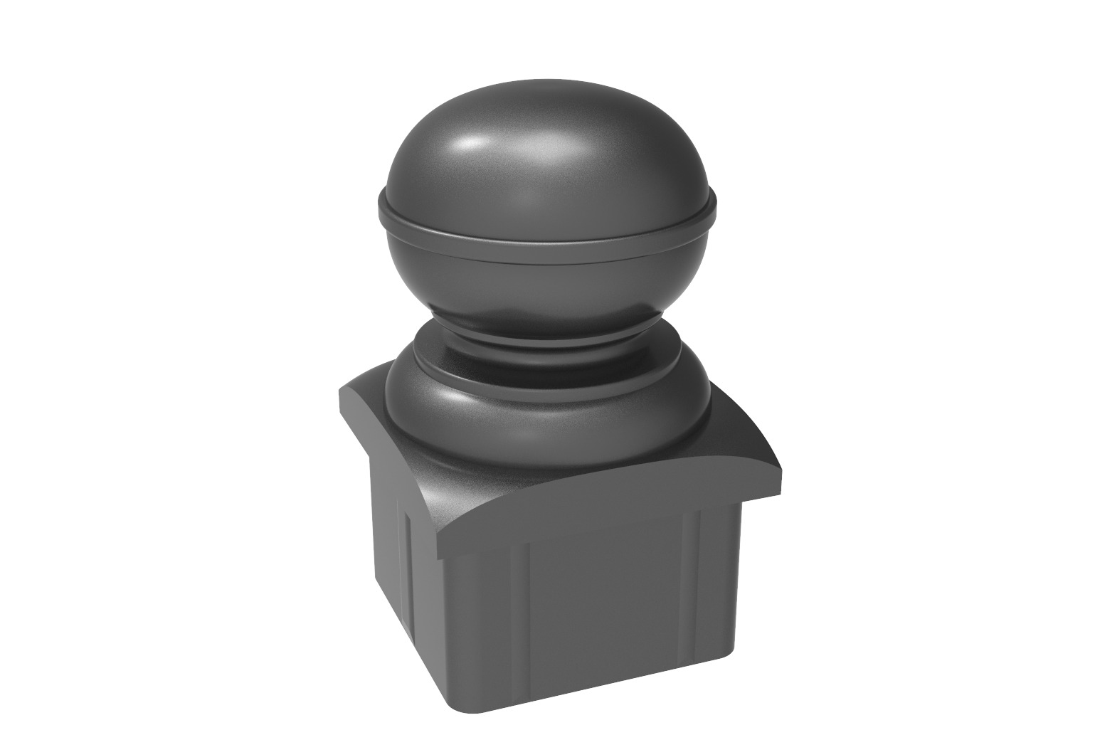 REMATE BOLA ALUMINIO 60 X 60  NEGRO