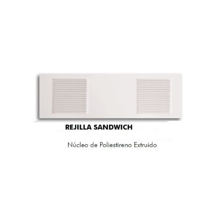 REJILLA SANDWICH 80X20X20 BLANCO 2 GOLPES