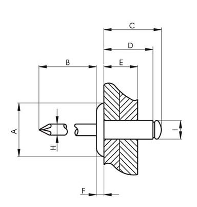 REMACHE GESIPA 4 X 6 PLATA