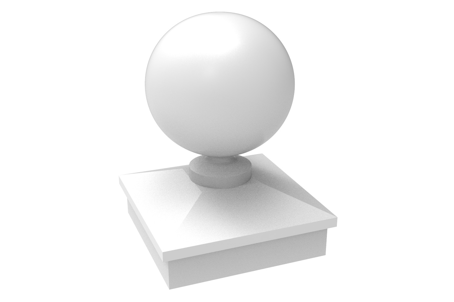 REMATE BOLA ALUMINO 100X100 BLANCO