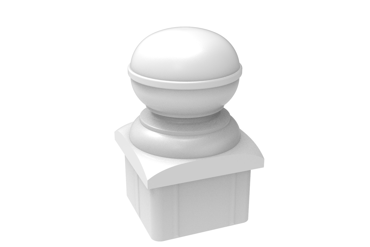 REMATE BOLA ALUMINIO 80X80 BLANCO