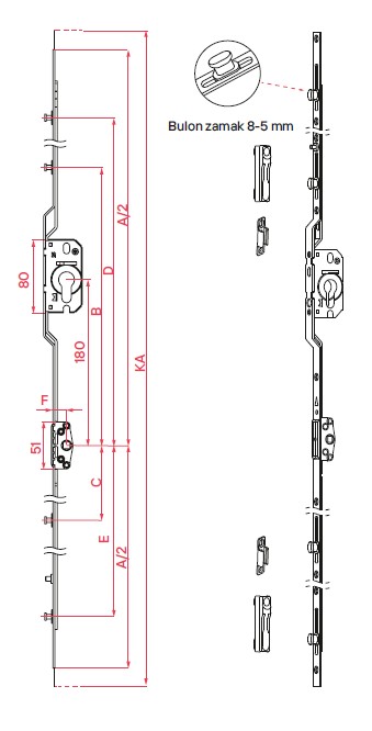 CREMONA C/LLAVE REZE 15-180MM T4-Z(8-5)1800-2000ML