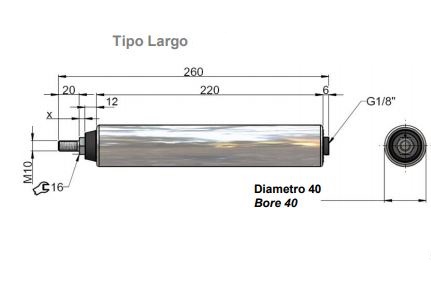 CILINDRO PRENSOR D.35 X 115 L