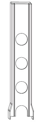 EMBELLECEDOR BASE PERNIO ANG A16NX R062M NEGRO MAT